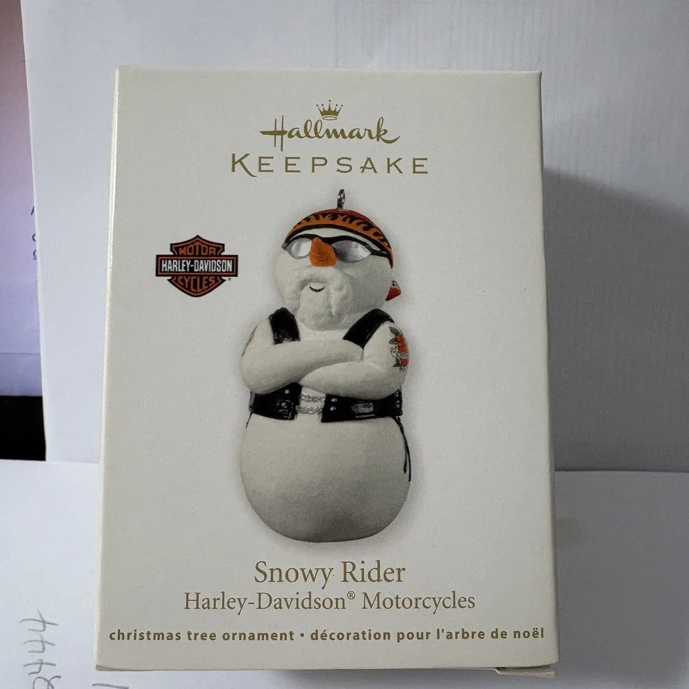 Hallmark Snowy Rider Harley Davidson Motorcycles Keepsake ornament 2012 NIB